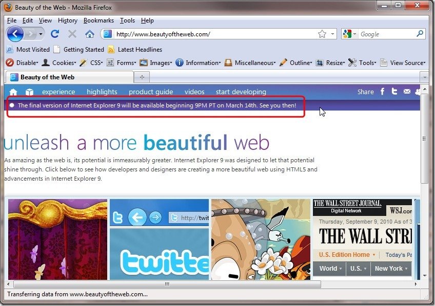 IE 9 Available on March 14, 2011 IE 9 Available on March 14, 2011