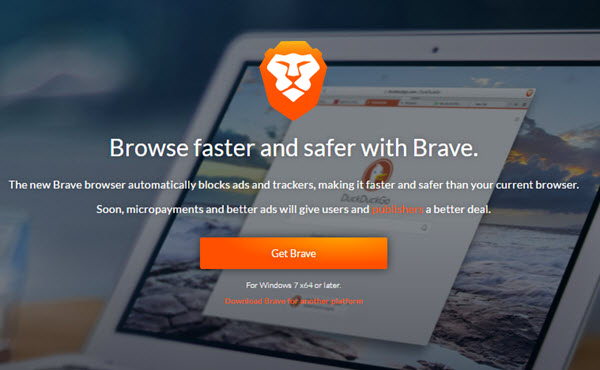 brave browser selling data