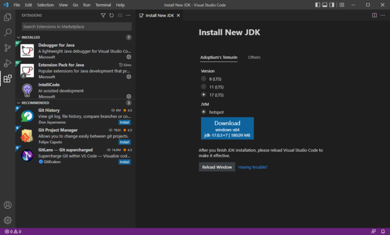 How to set up VS Code for Java development in Windows - Never Too Old ...